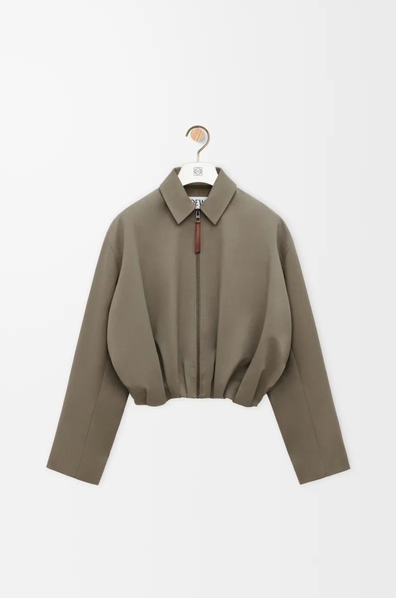 棉质和丝绸垂坠夹克