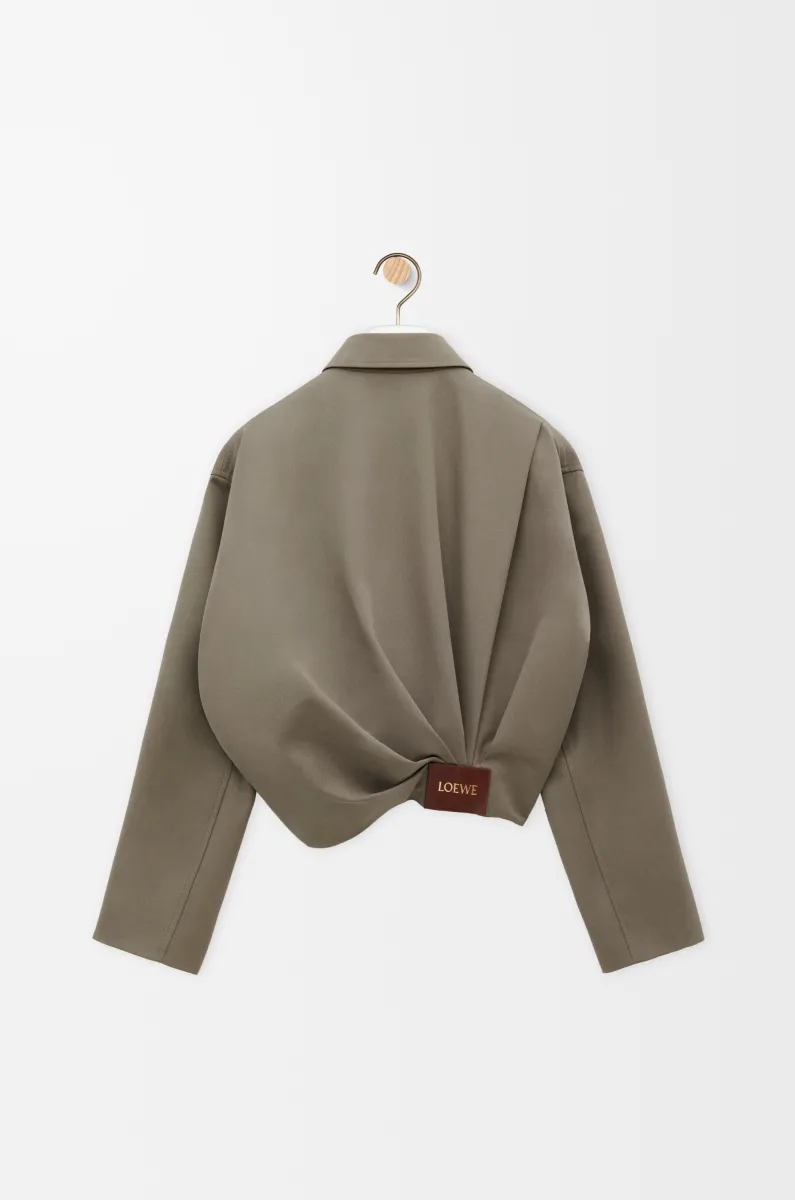 棉质和丝绸垂坠夹克