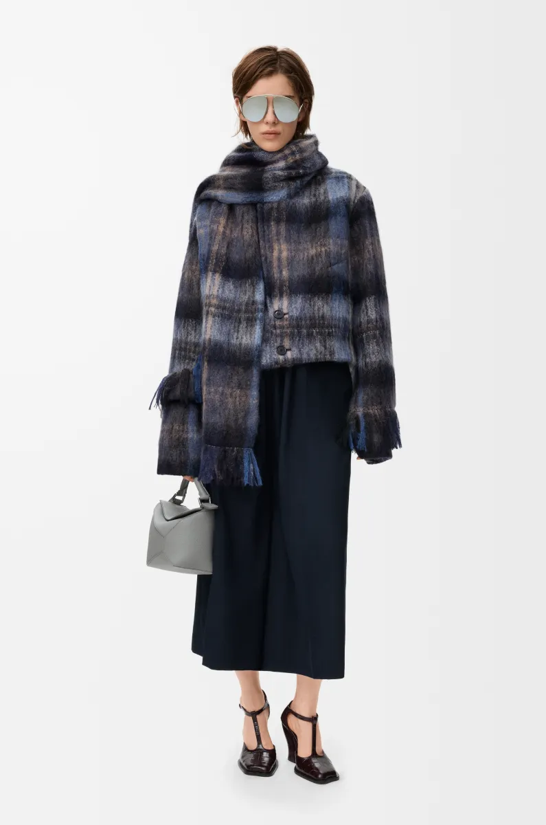 马海毛和羊毛混纺夹克