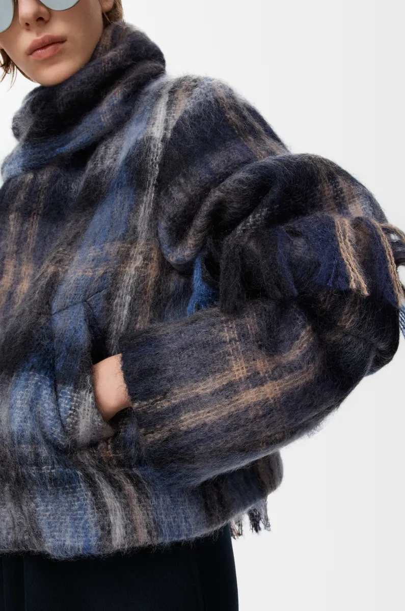 马海毛和羊毛混纺夹克