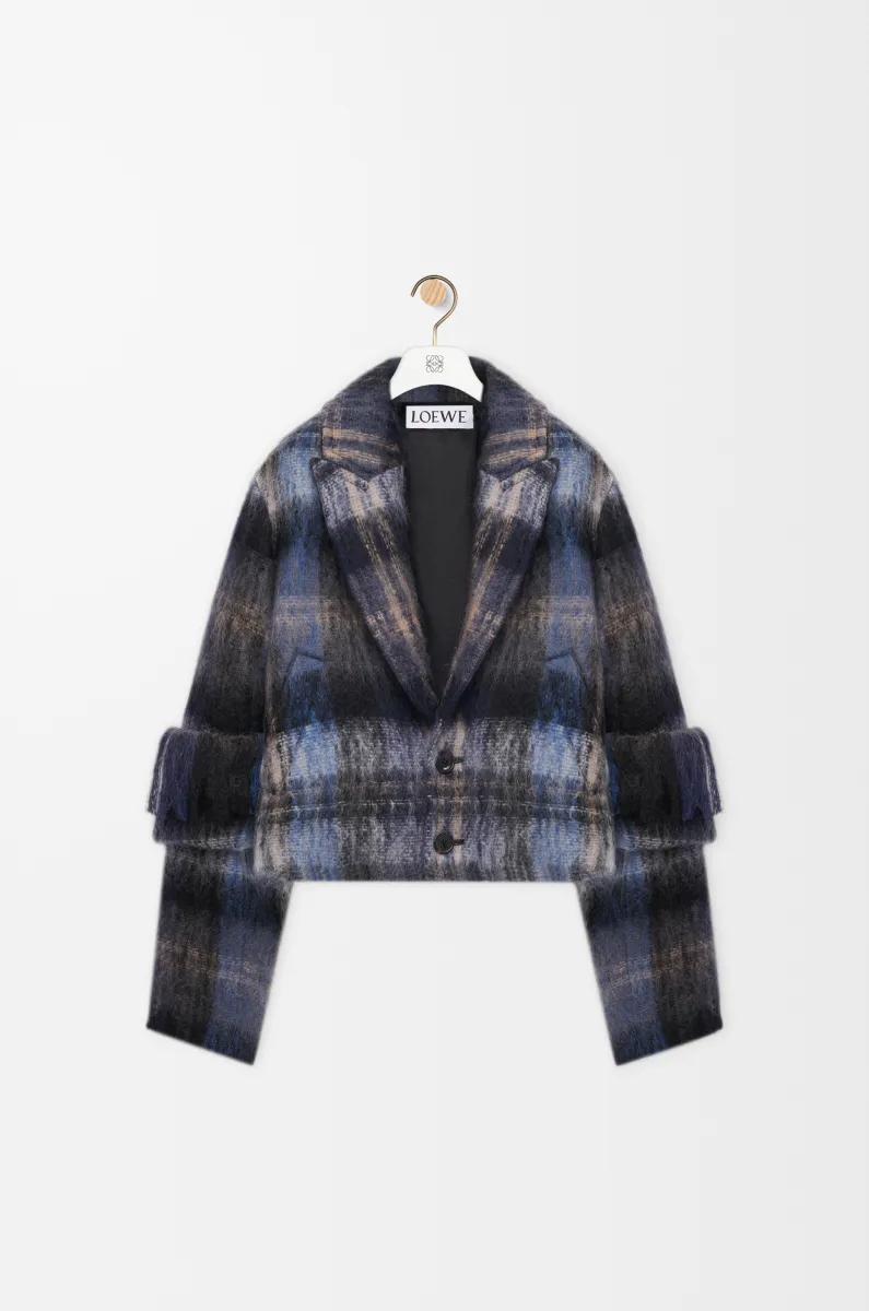 马海毛和羊毛混纺夹克