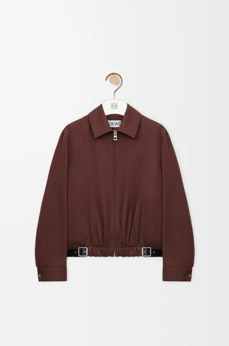 棉质和丝绸腰带夹克