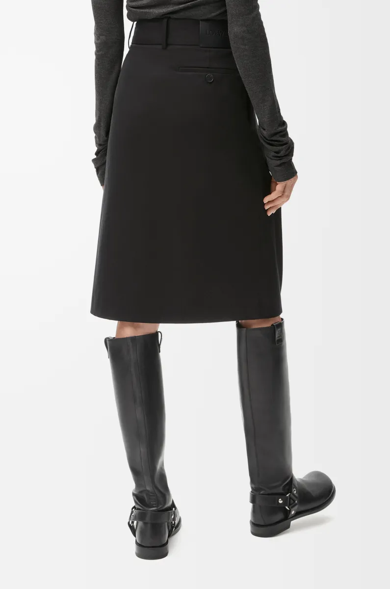 棉质和丝绸裹身半身裙