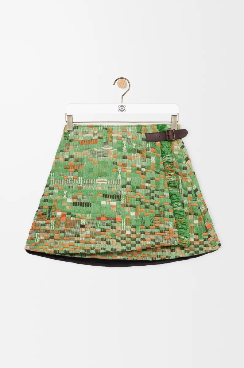 棉质提花半身裙