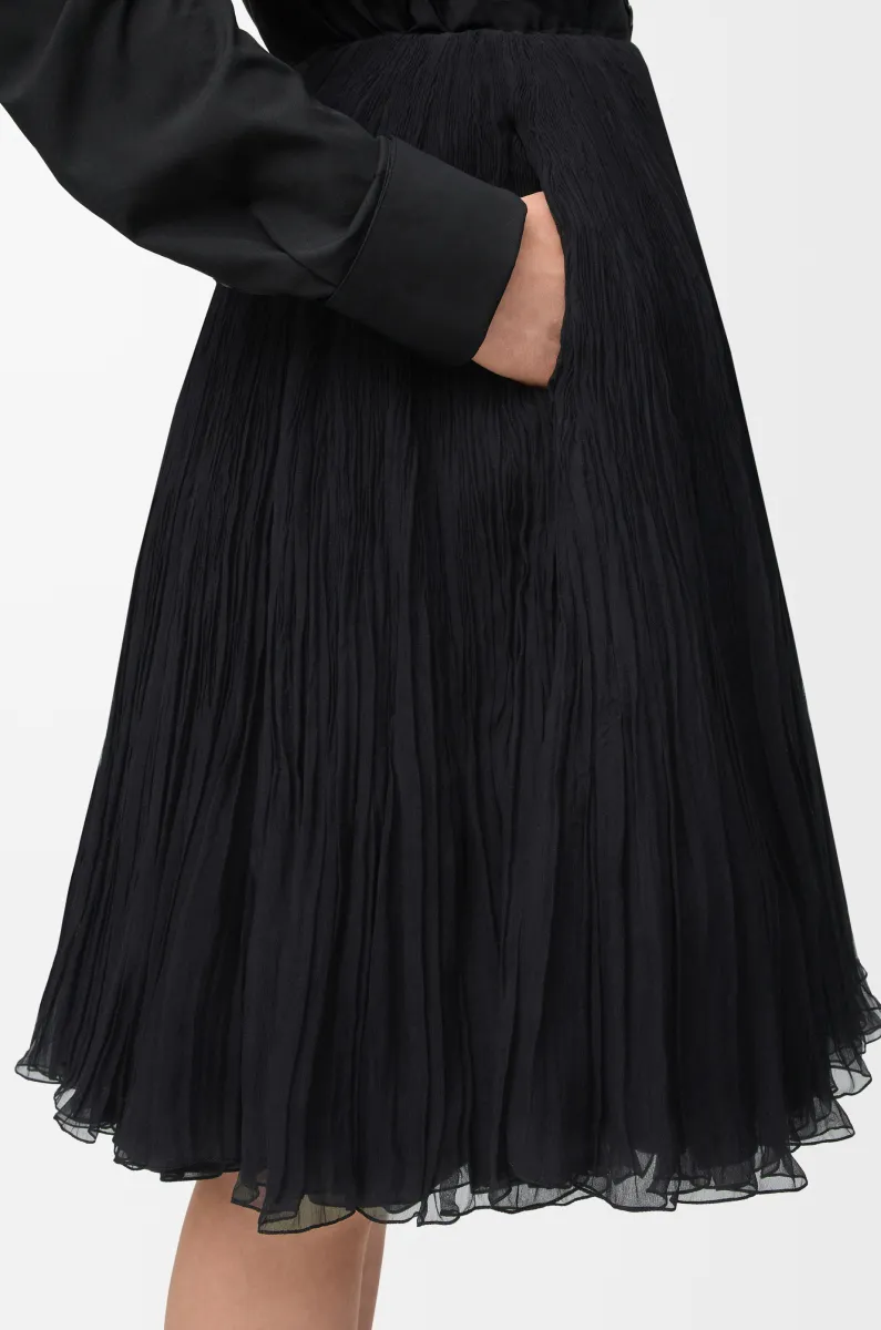 丝绸混纺半身裙