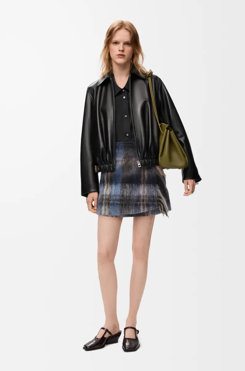 马海毛和羊毛混纺半身裙