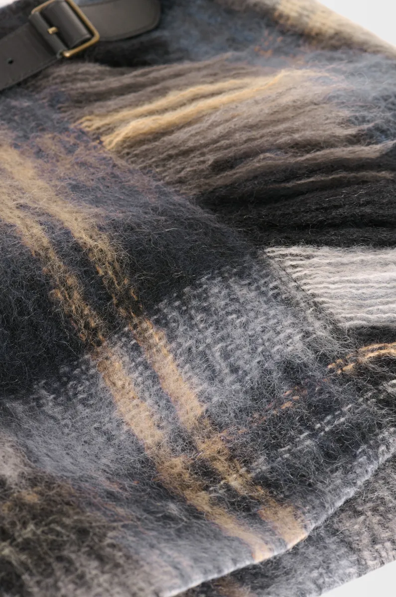 马海毛和羊毛混纺半身裙