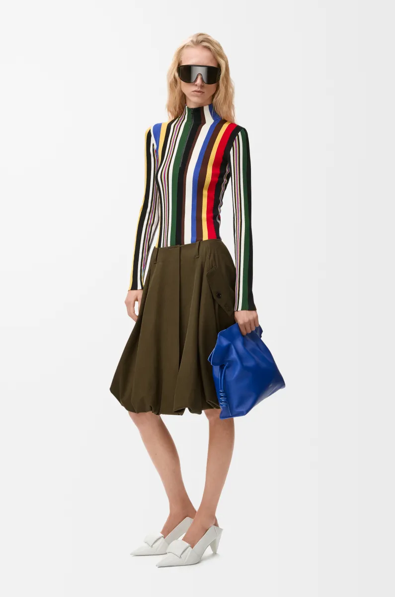 棉质丝绸半身裙