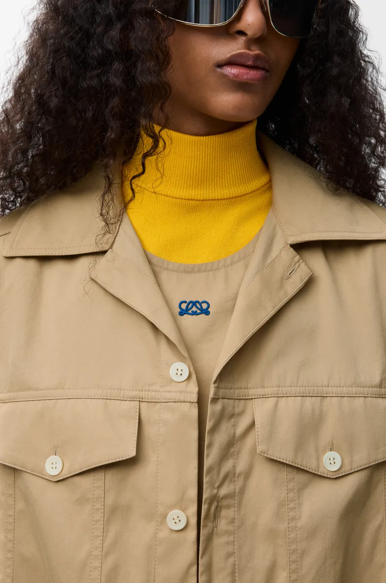 棉质和丝绸连衣裙