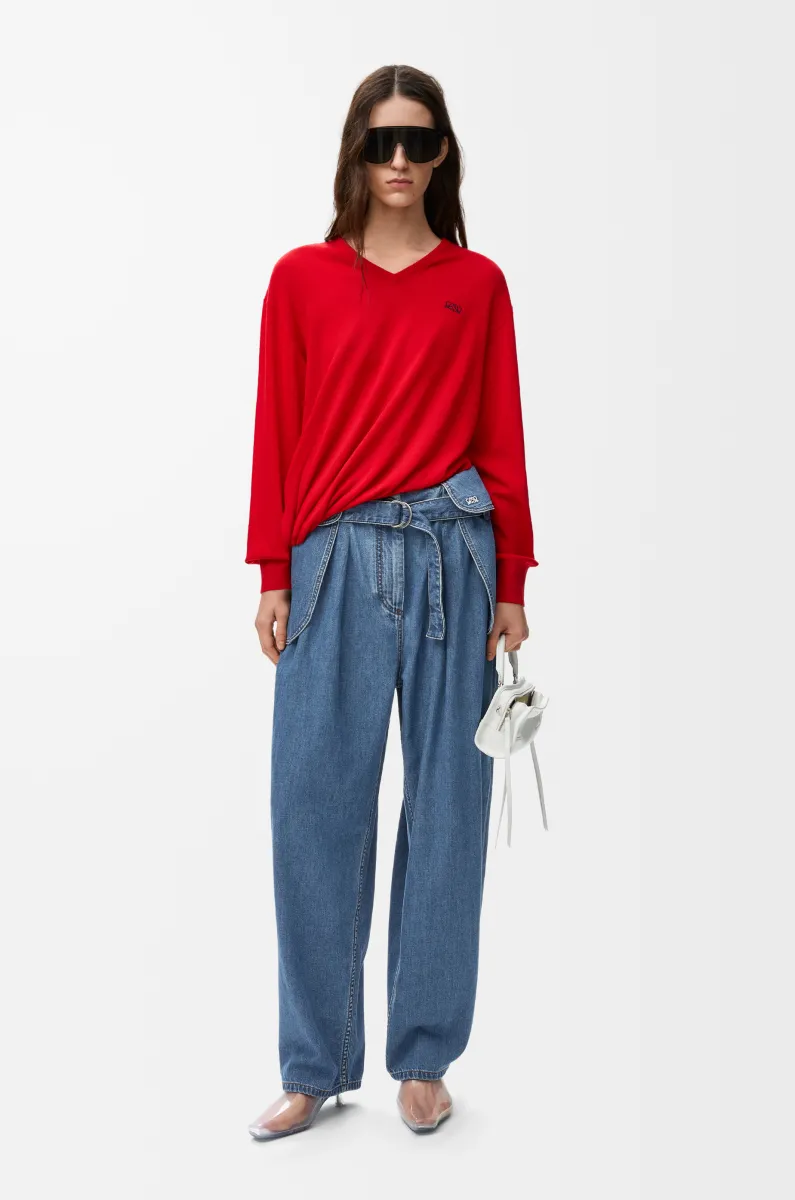 单宁布工装牛仔裤