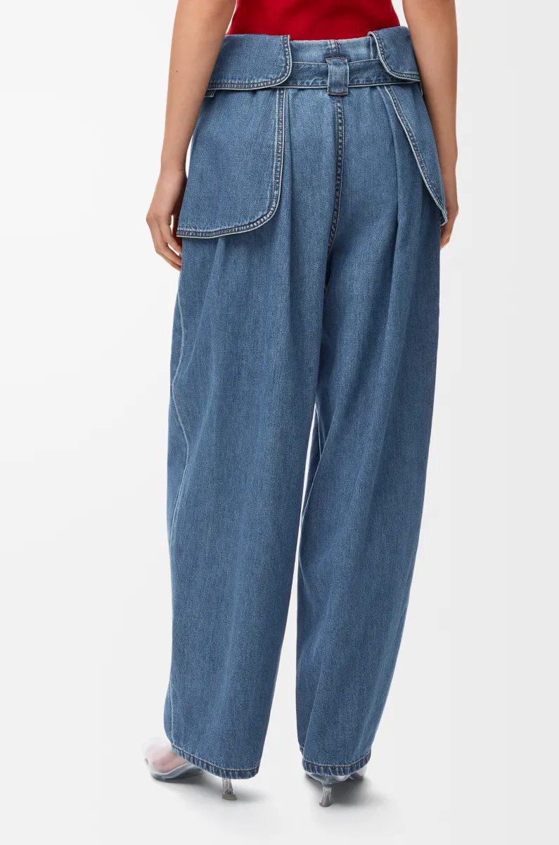 单宁布工装牛仔裤