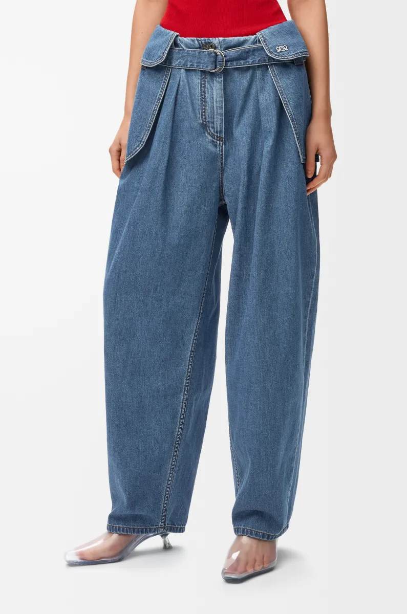 单宁布工装牛仔裤