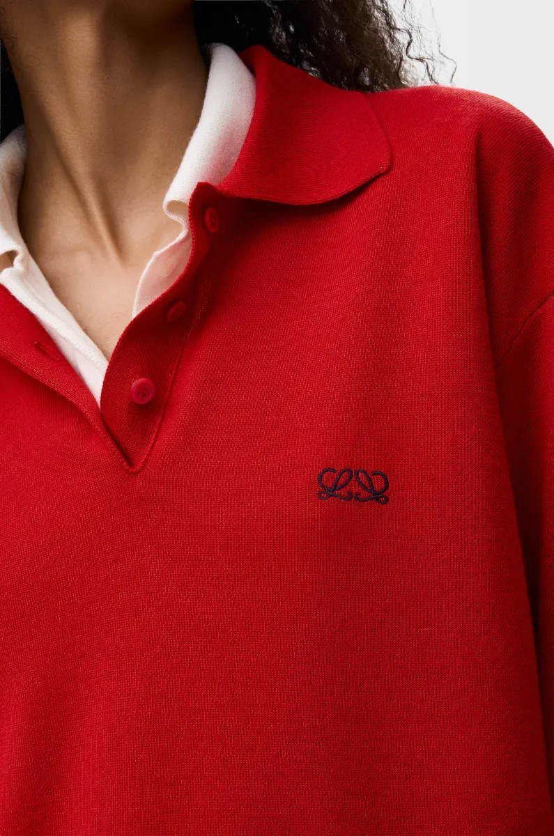 羊绒和丝绸混纺 Polo 毛衣