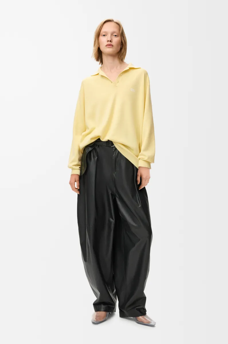 羊绒和丝绸混纺 Polo 毛衣