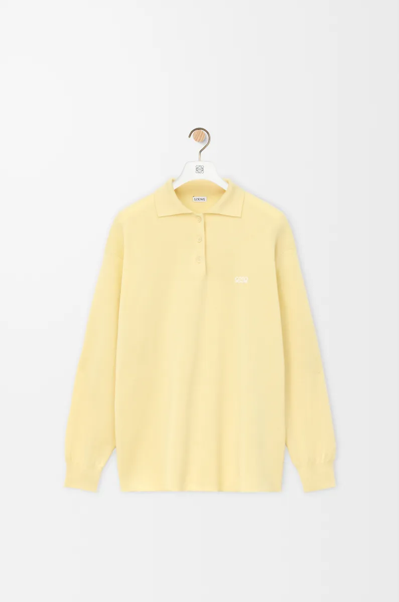 羊绒和丝绸混纺 Polo 毛衣