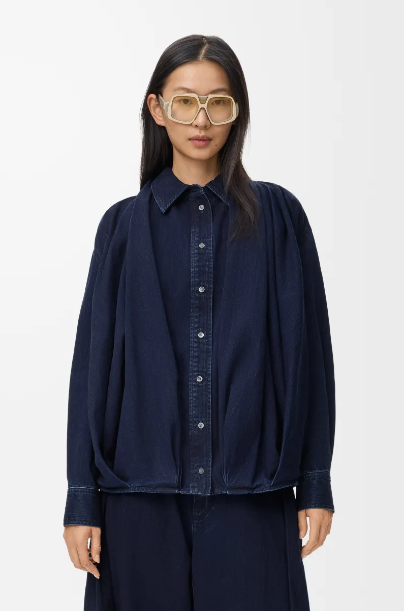 单宁布垂坠衬衫