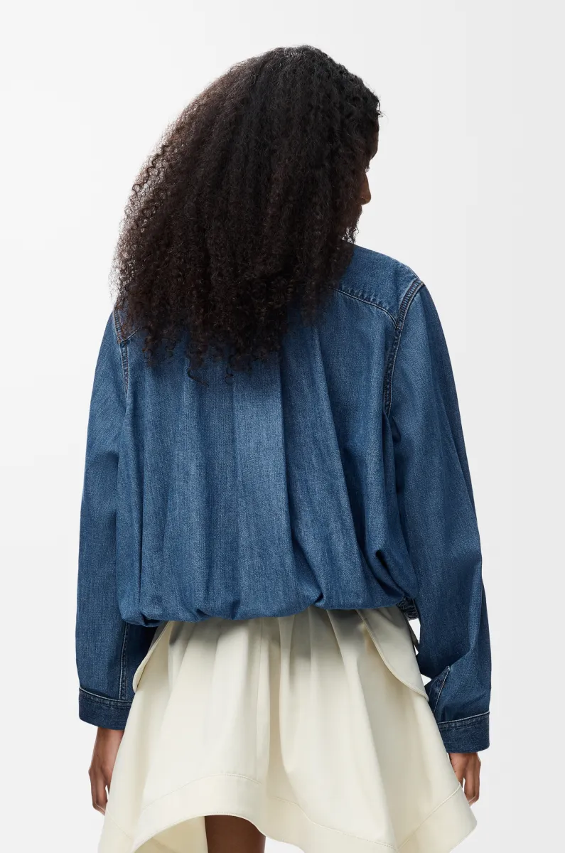 单宁布腰带衬衫