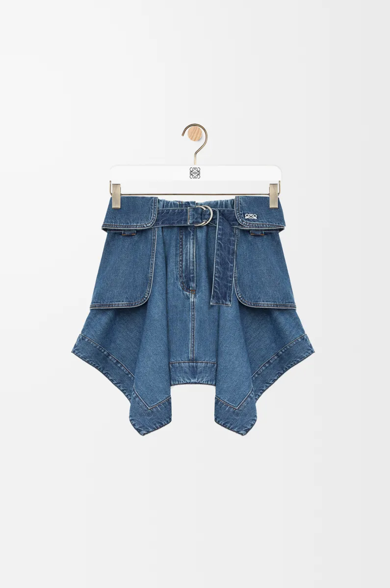 单宁布工装半身裙