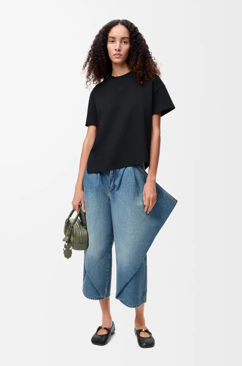 棉质混纺不对称T恤