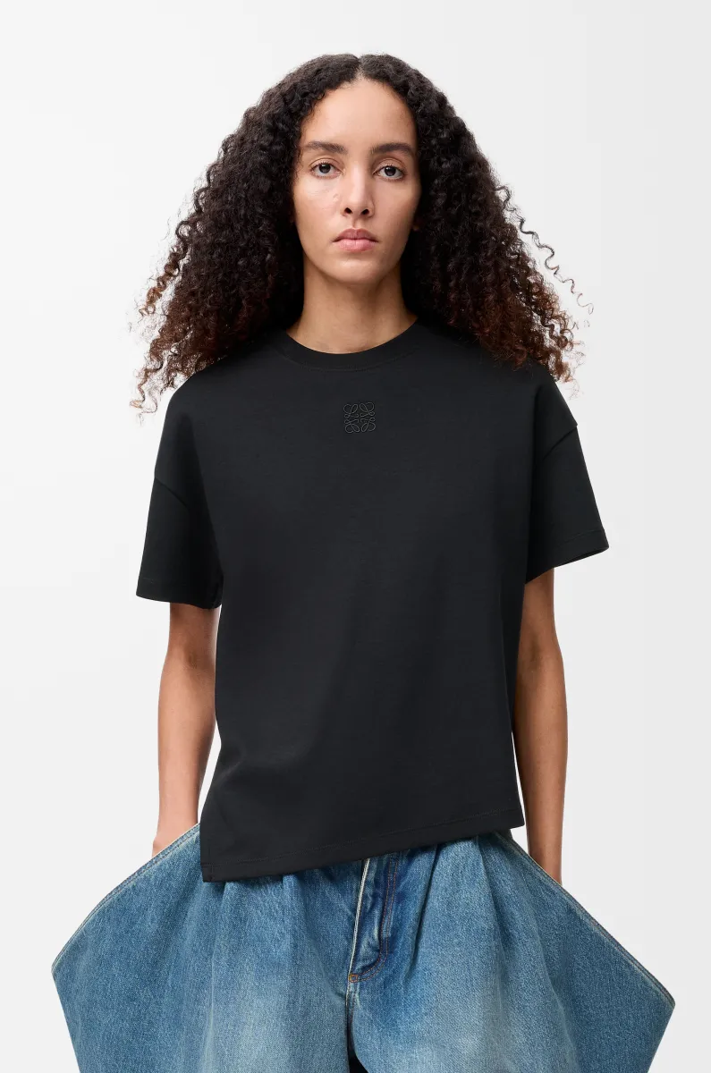 棉质混纺不对称T恤