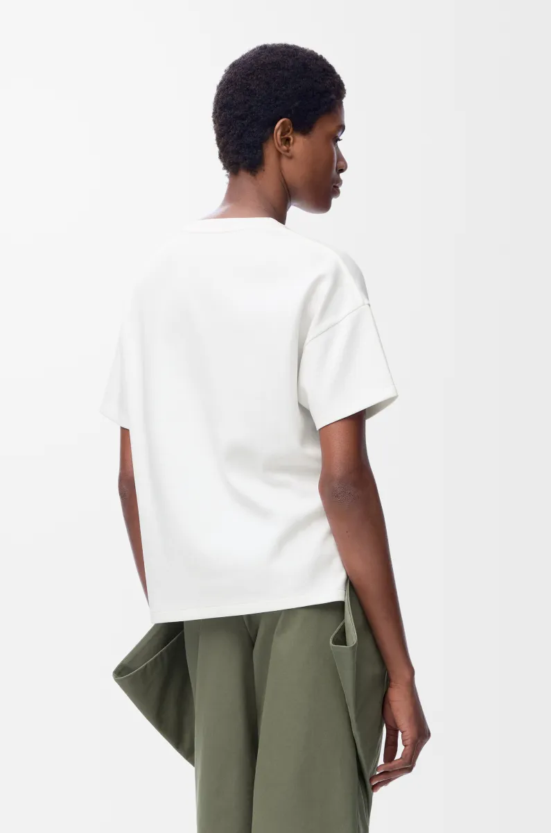 棉质混纺不对称T恤