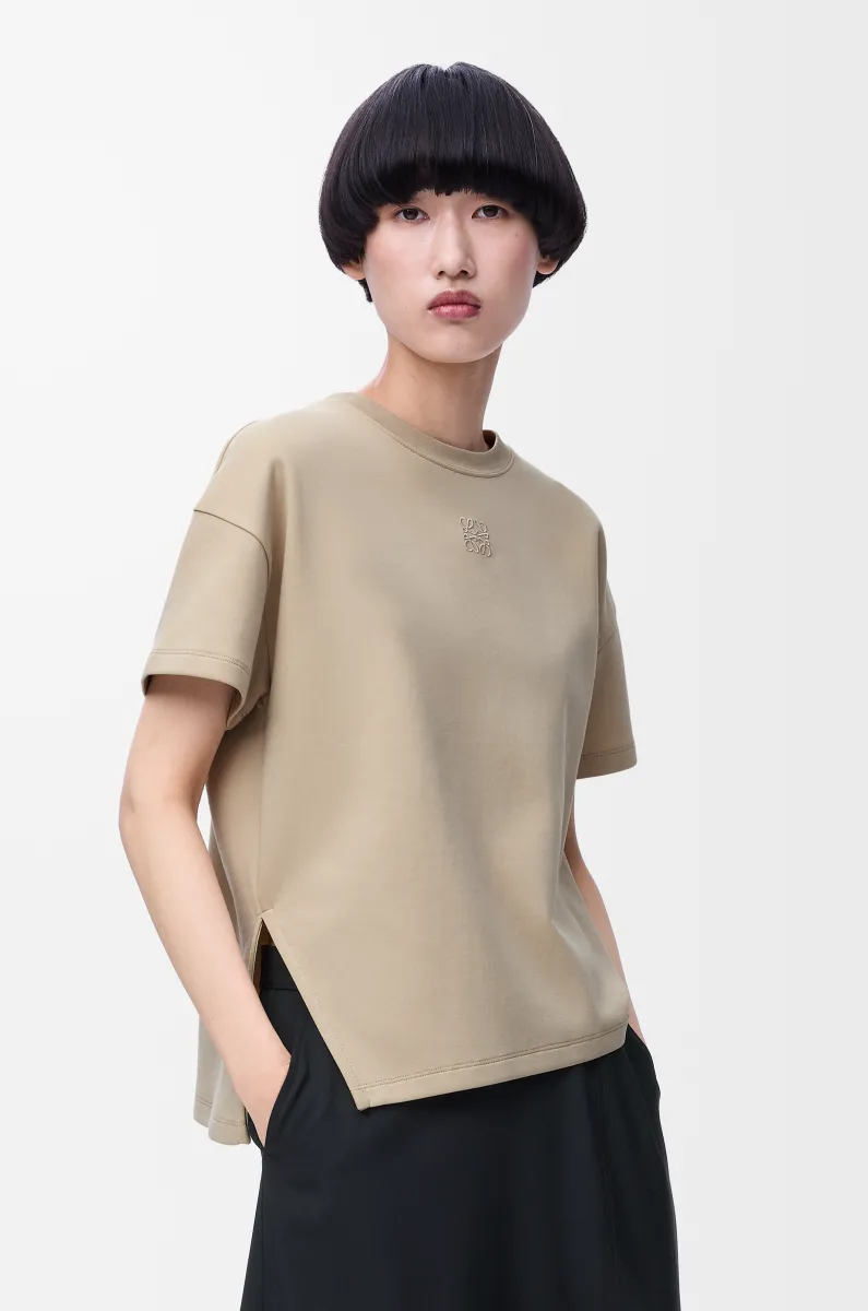 棉质混纺不对称T恤