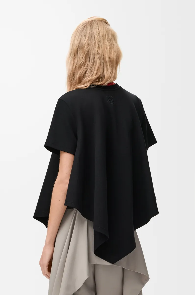 棉质混纺披肩 T 恤