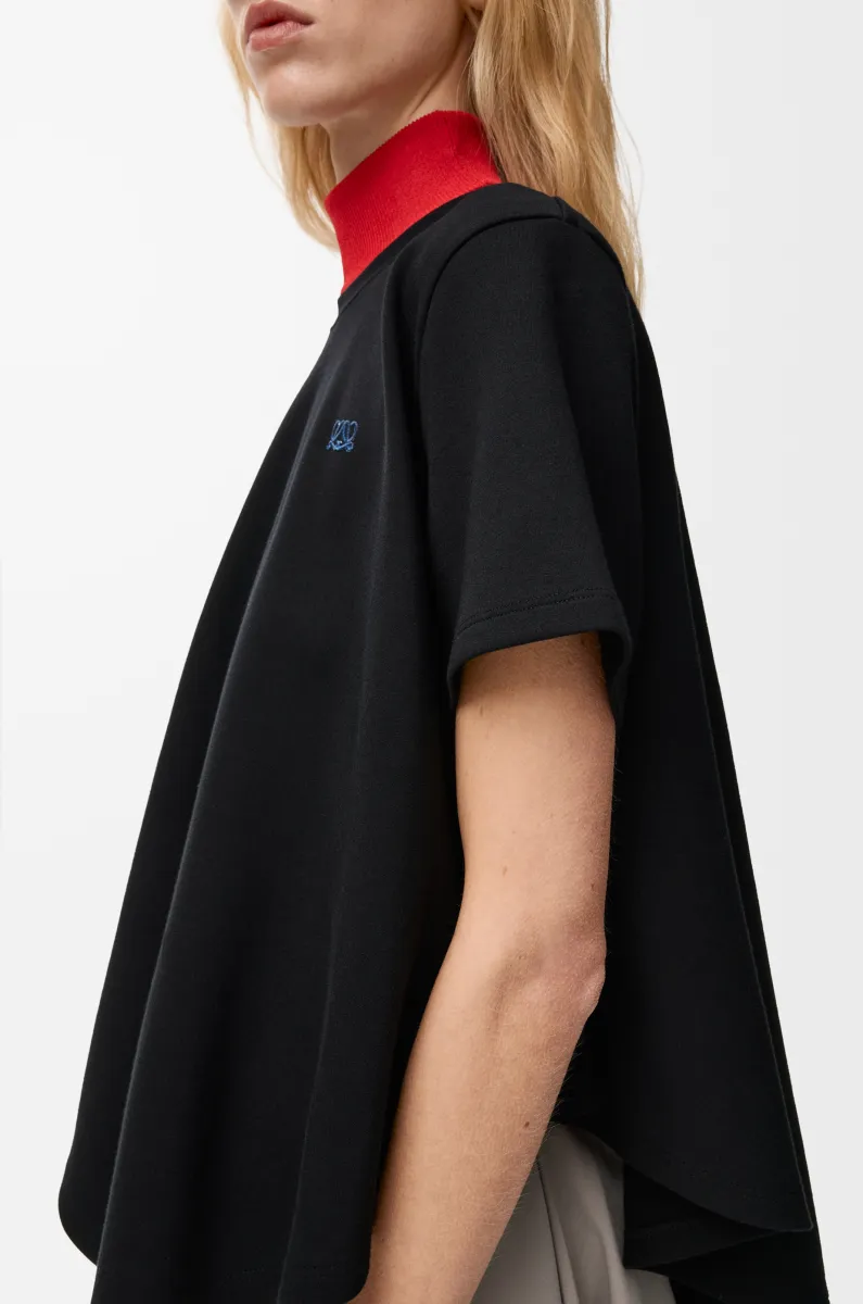 棉质混纺披肩 T 恤