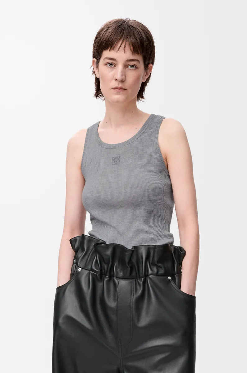 丝绸 Anagram 背心上衣