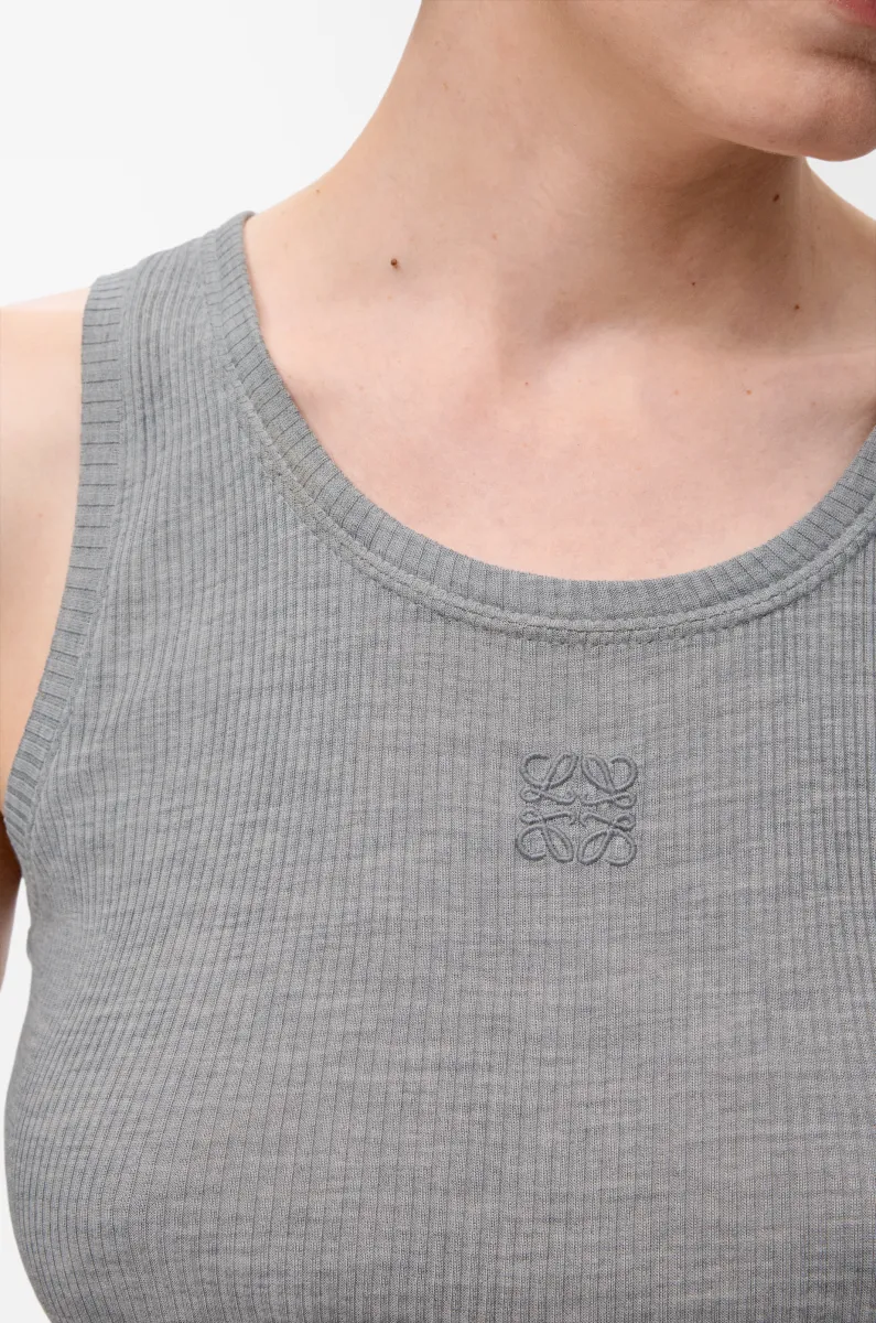 丝绸 Anagram 背心上衣