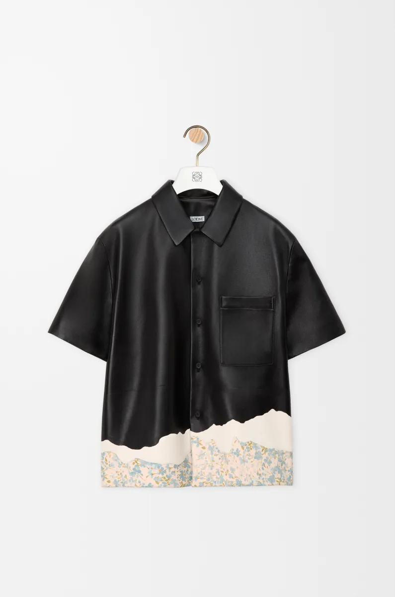 纳帕羊皮革短袖衬衫