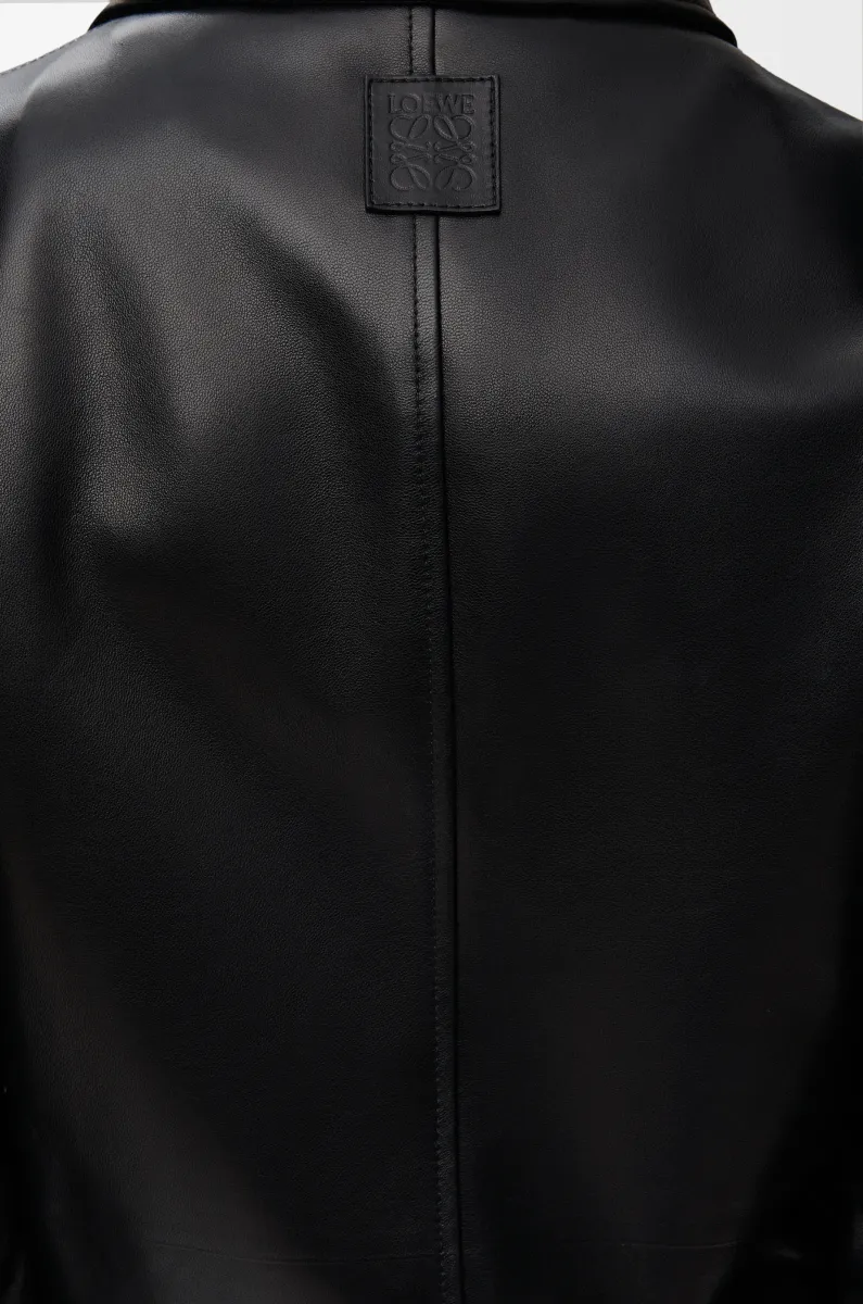 纳帕羊皮革腰带夹克