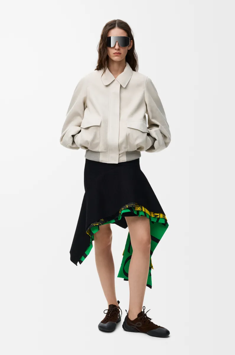 绒面羊皮革飞行员夹克