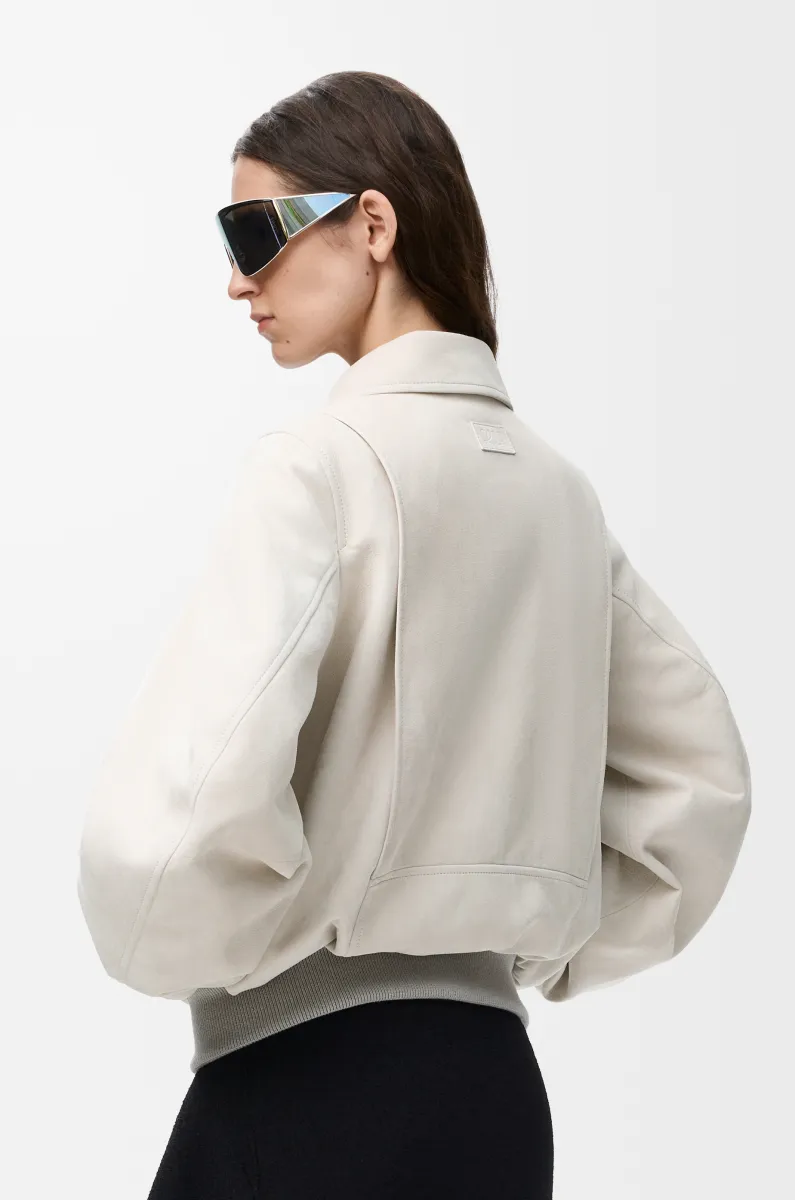 绒面羊皮革飞行员夹克