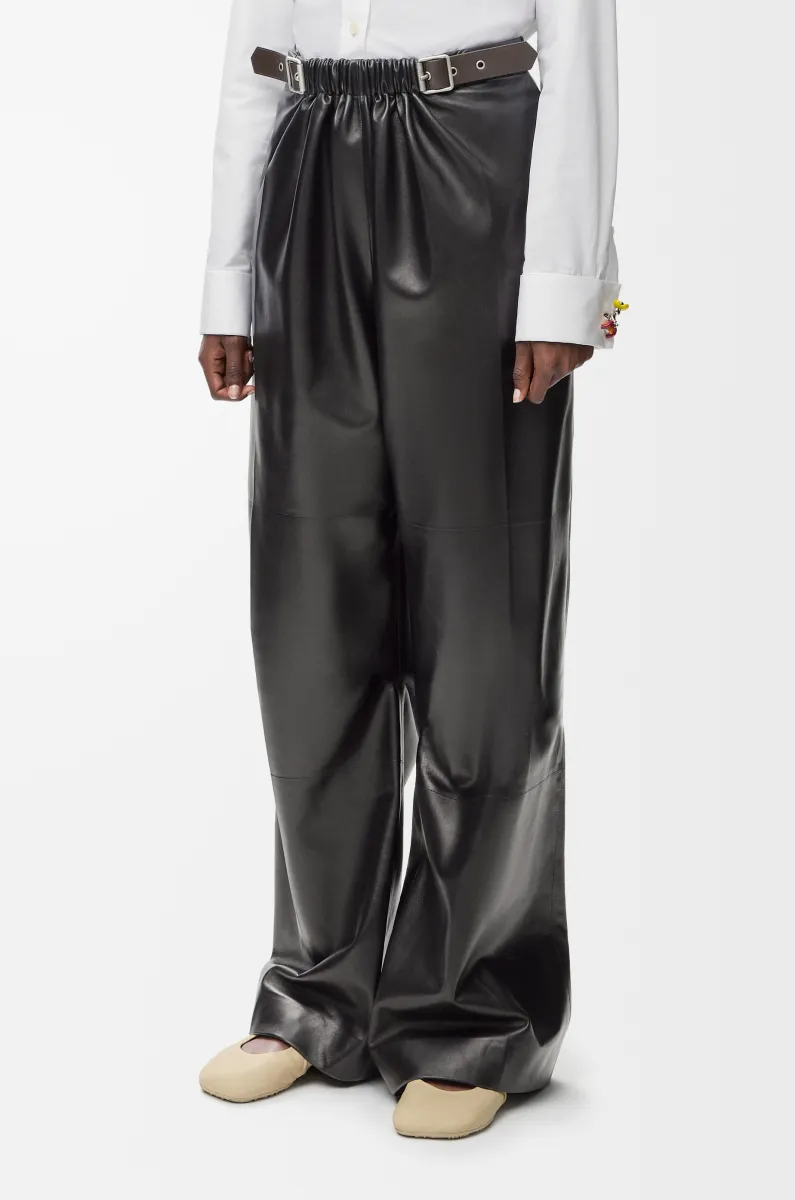 纳帕羊皮革腰带长裤