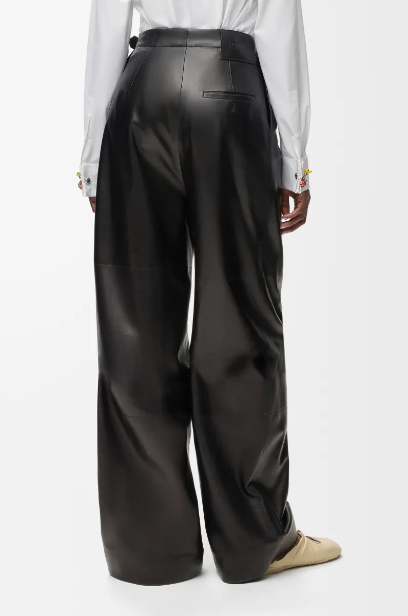 纳帕羊皮革腰带长裤