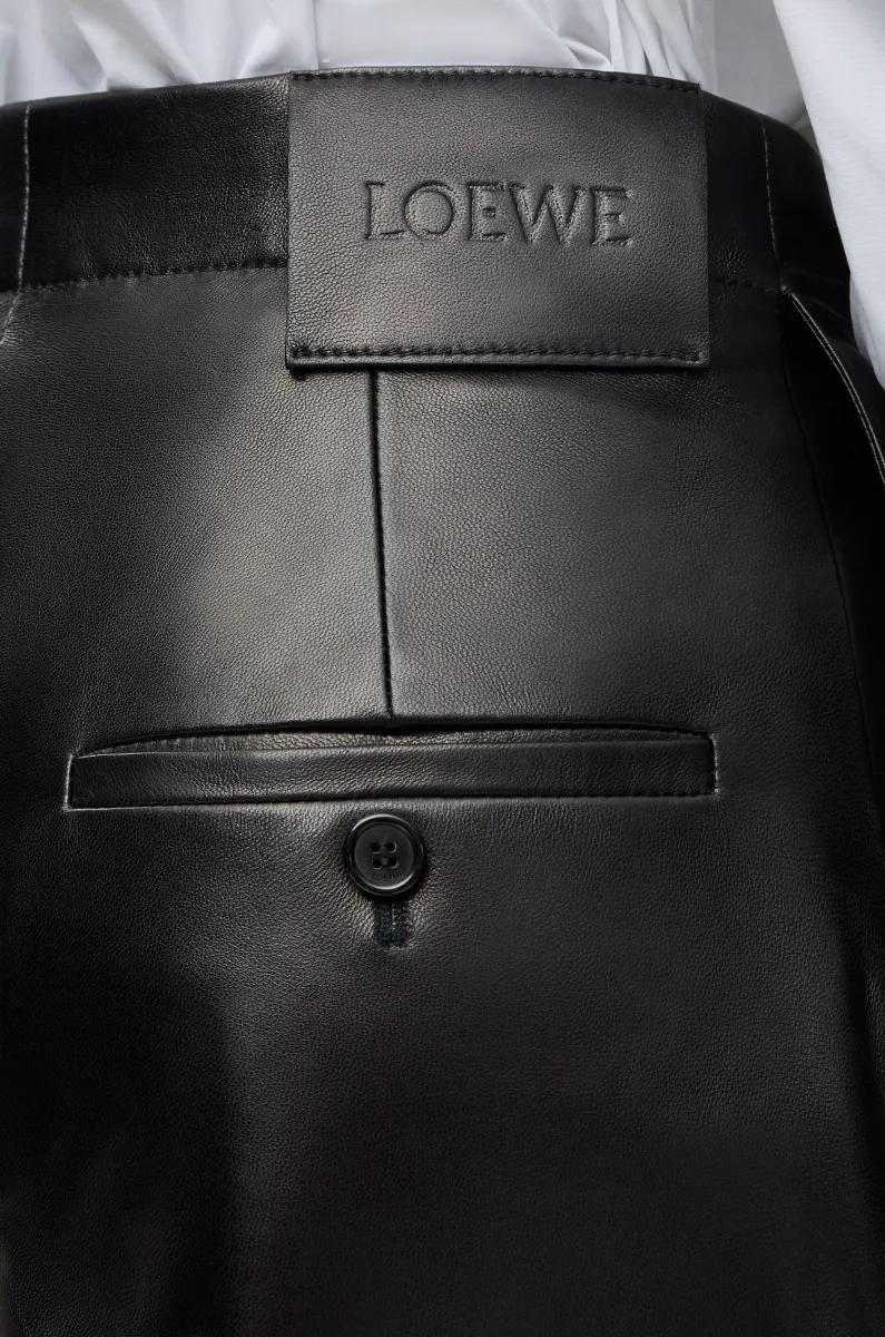 纳帕羊皮革腰带长裤