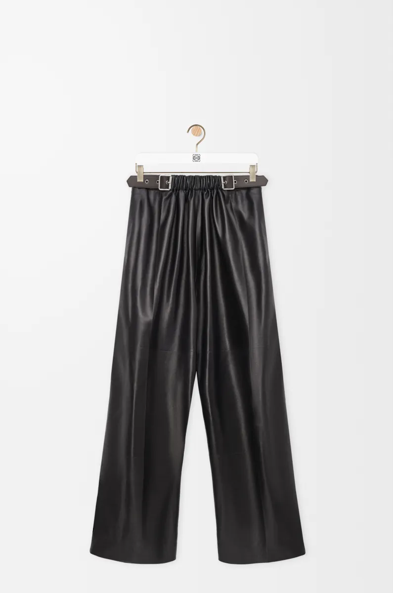 纳帕羊皮革腰带长裤