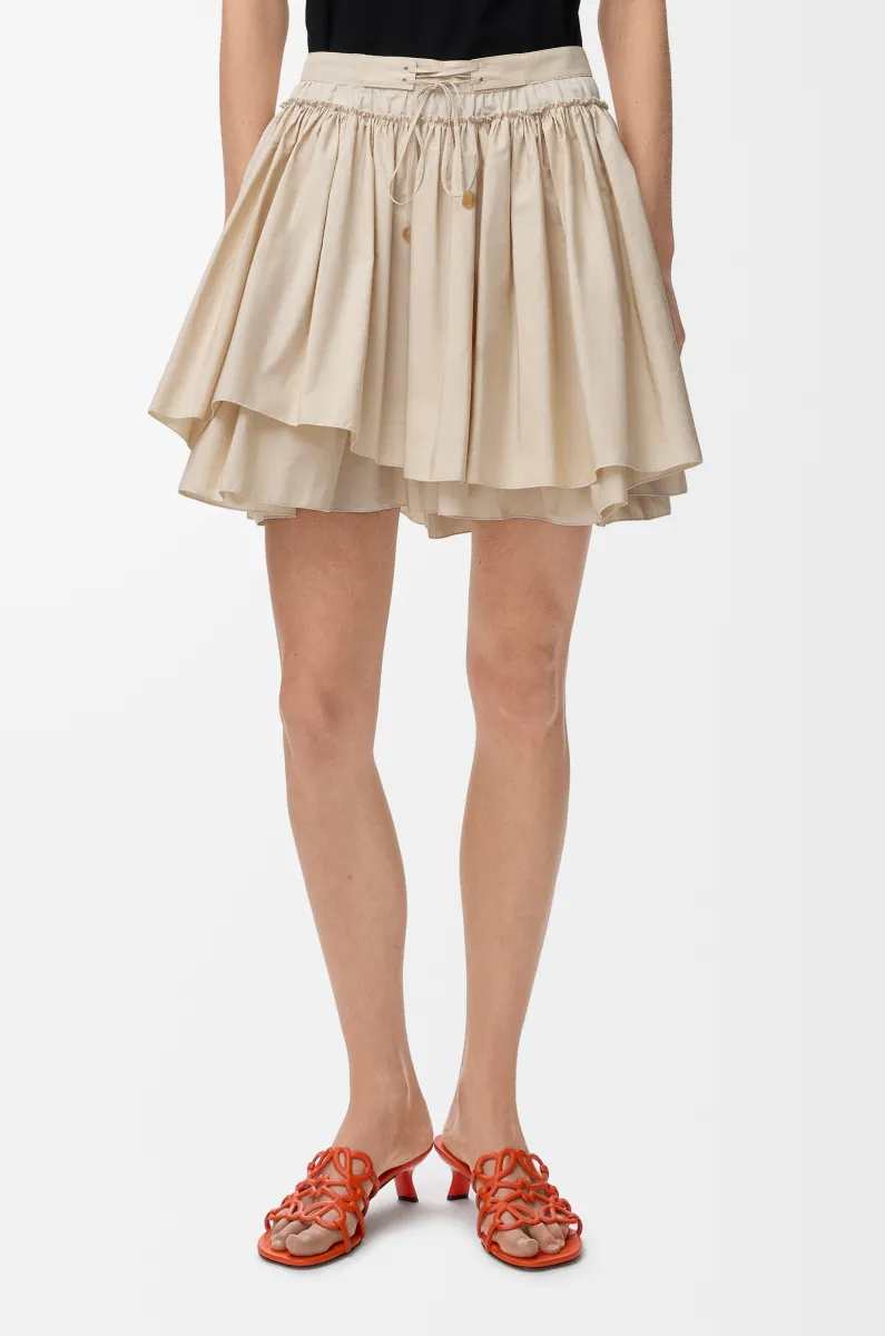 棉质迷你半身裙