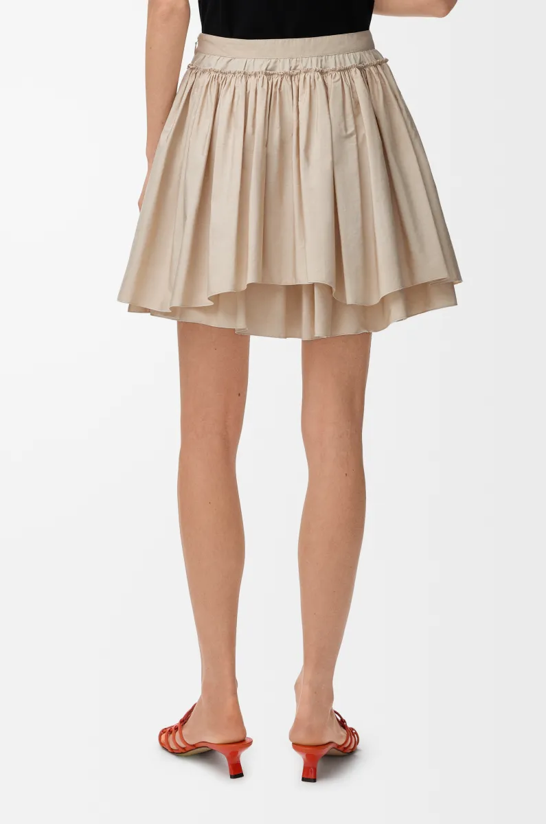 棉质迷你半身裙