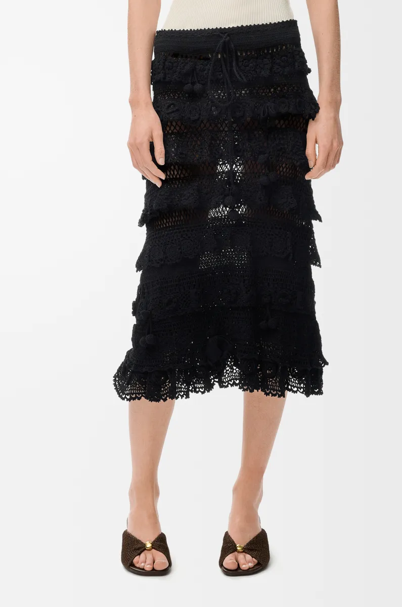 棉质钩织半身裙