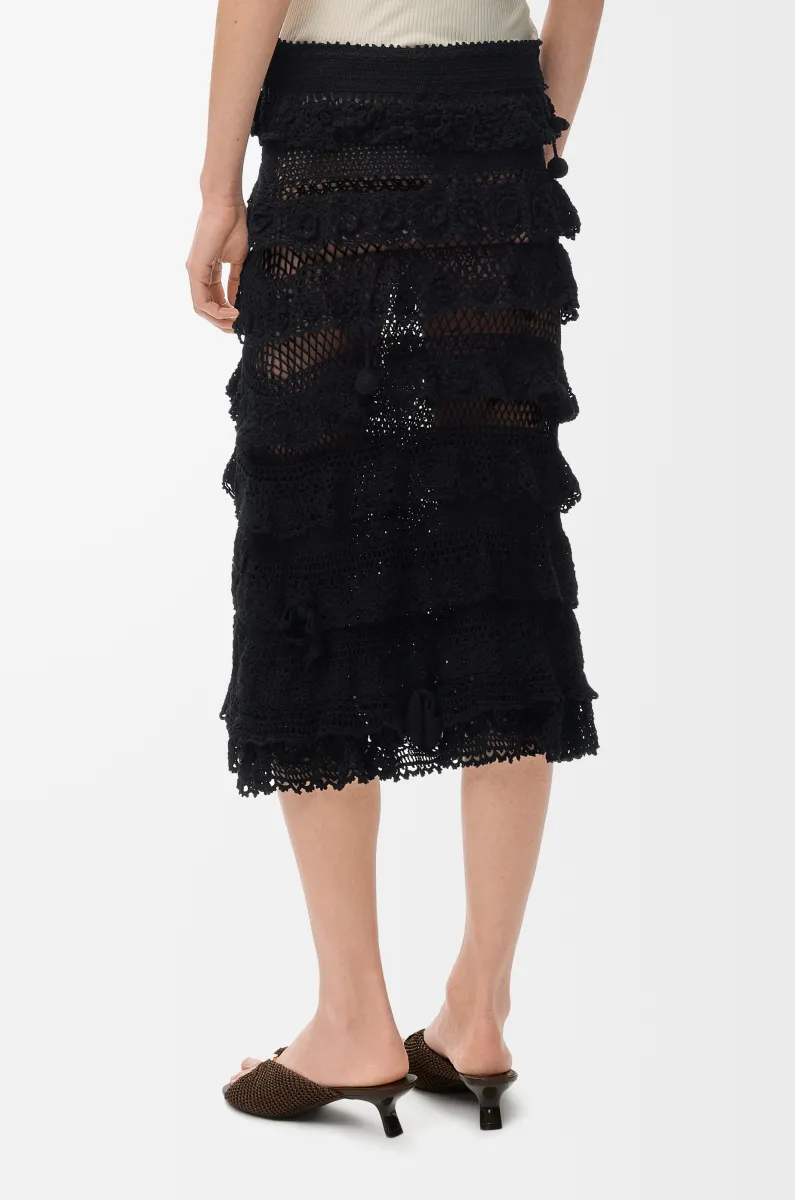 棉质钩织半身裙