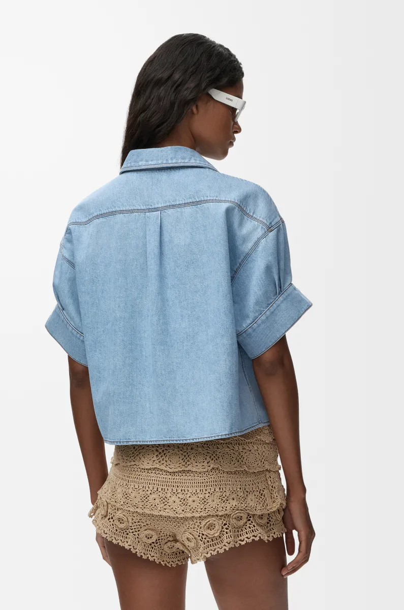 单宁布短袖衬衫