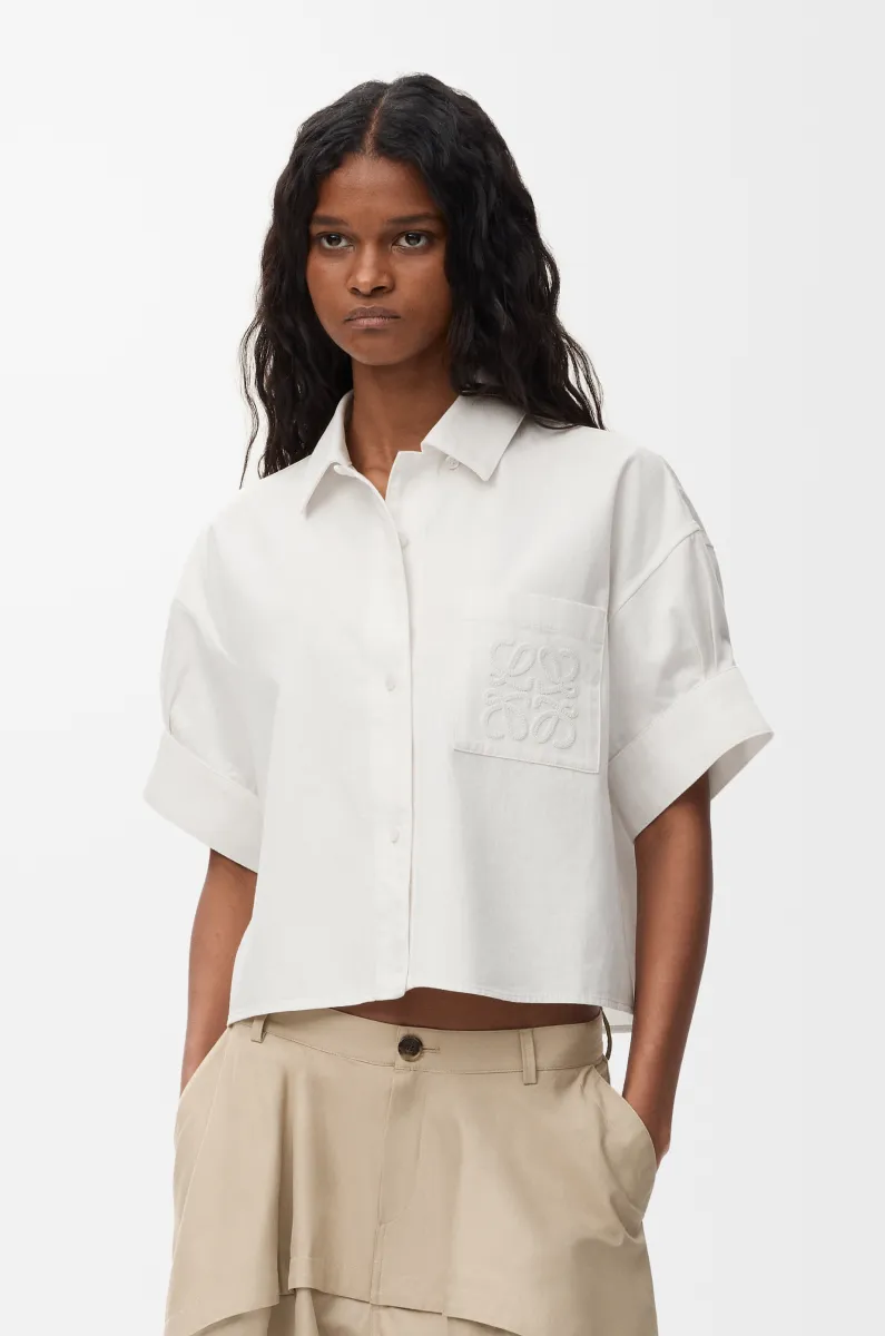 单宁布短袖衬衫