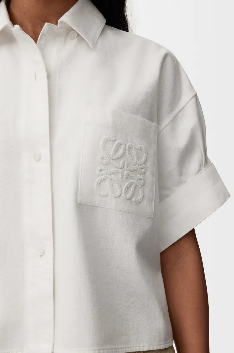 单宁布短袖衬衫