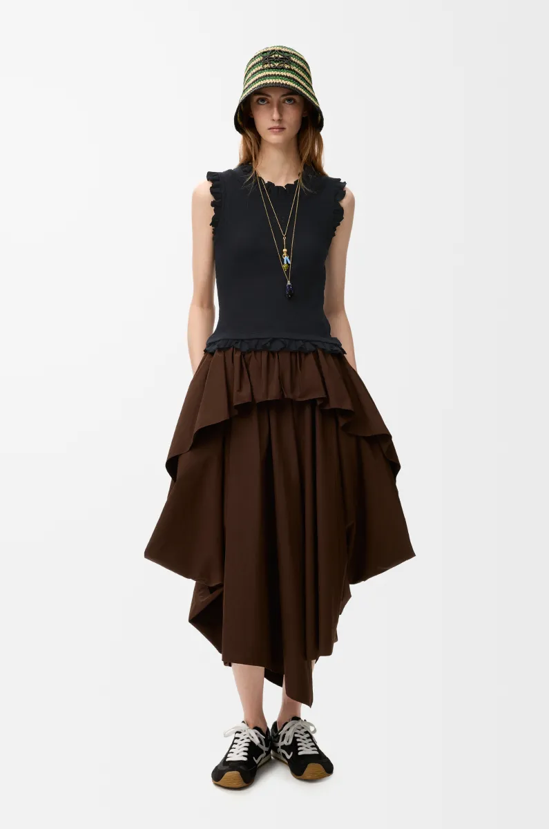 Tank top in stretch cotton