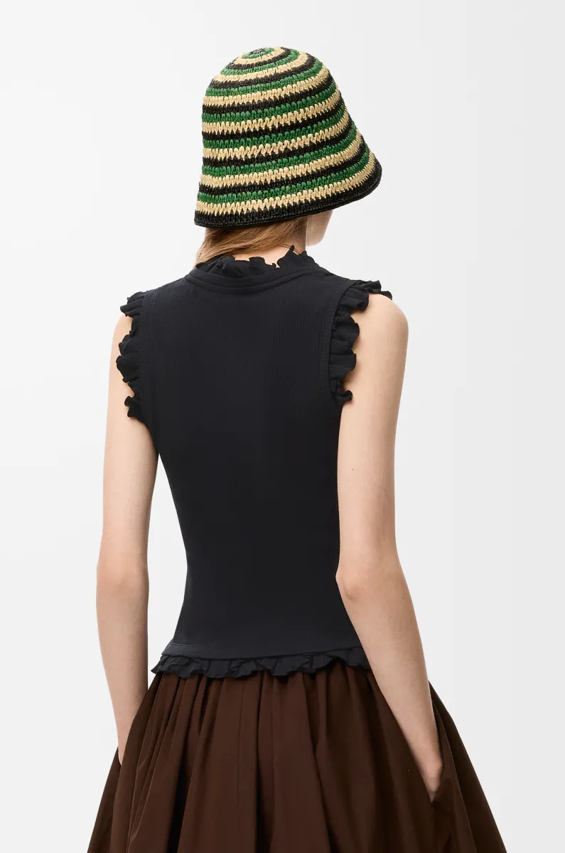 Tank top in stretch cotton