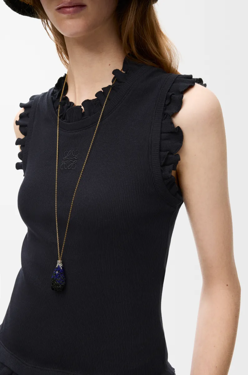 Tank top in stretch cotton