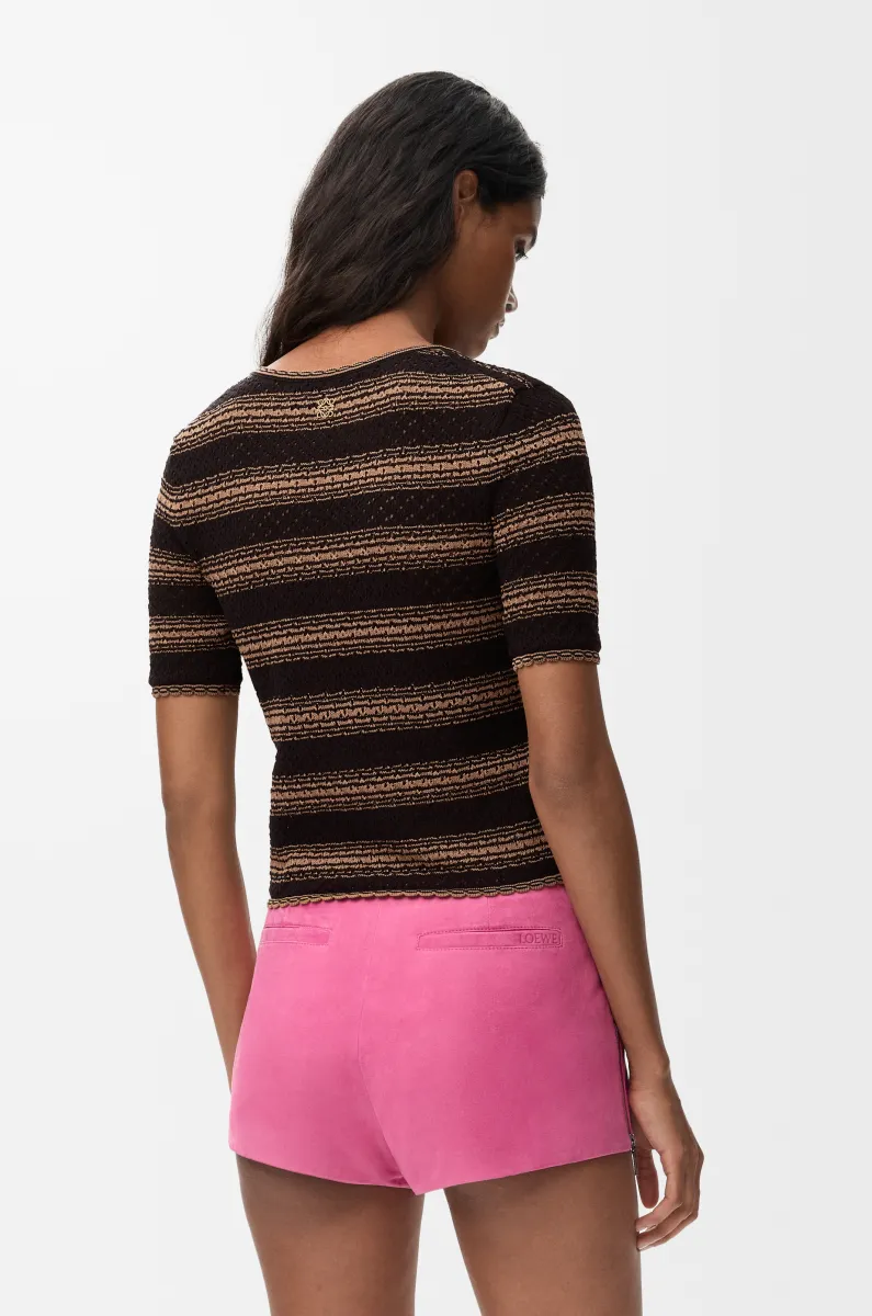 棉质混纺短袖毛衣