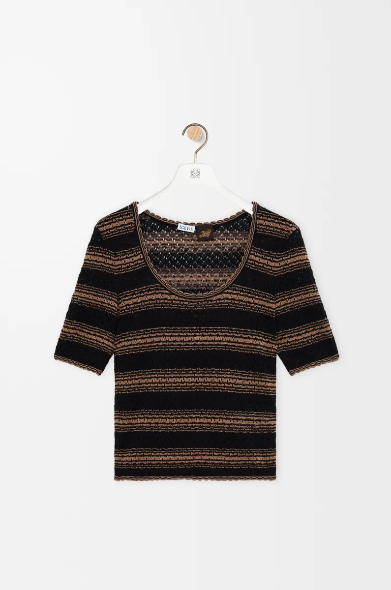 棉质混纺短袖毛衣